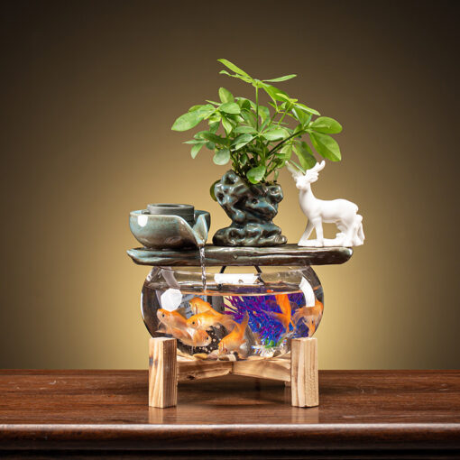 Household Fortune Fish Tank Mini Fish Basin - Image 4