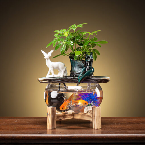 Household Fortune Fish Tank Mini Fish Basin - Image 9